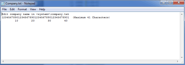 default company.txt file