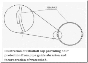 fibaroll wrap as hat over pipe wear pad